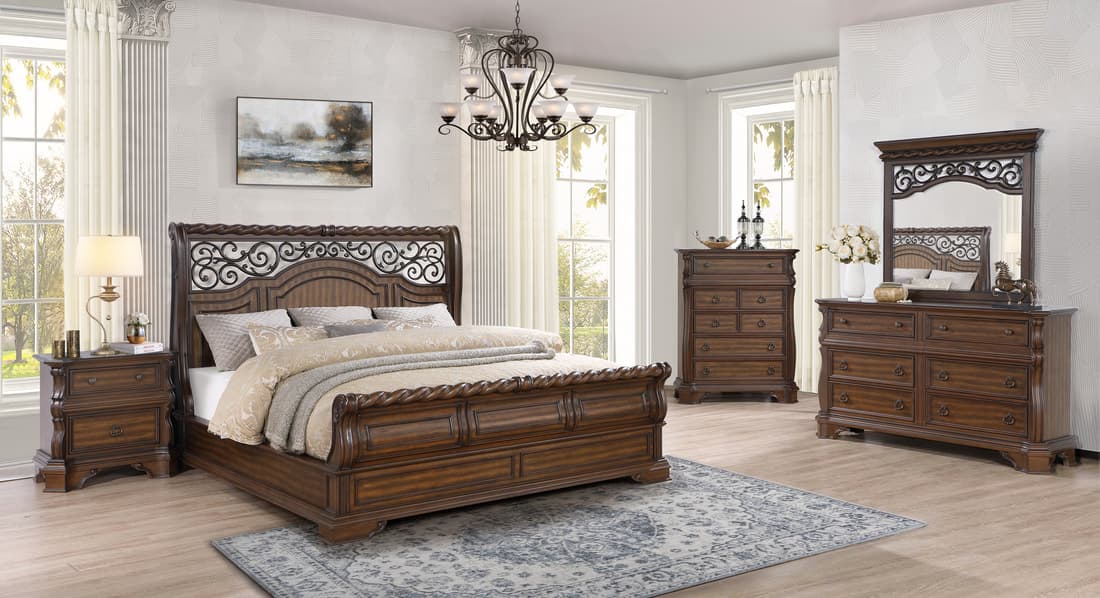 B7000 - 4pc or 5pc Bedroom Set - Queen, King | image 1
