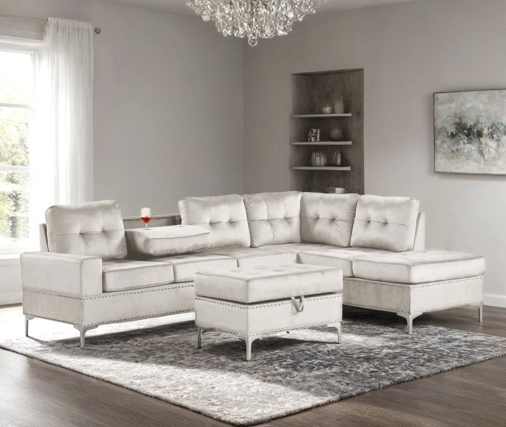 Anserra Reversible Sectional + Ottoman Set - Image 2