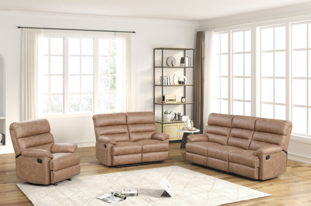 Albert30 - 3PC Reclining Set - Saddle