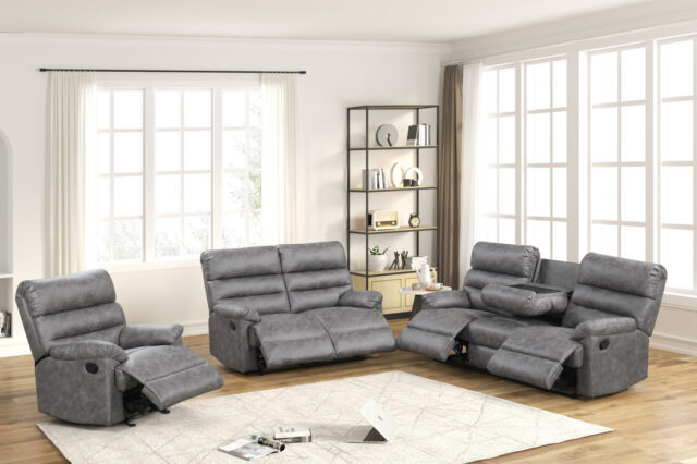 Albert31 - 3PC Reclining Set - Gray