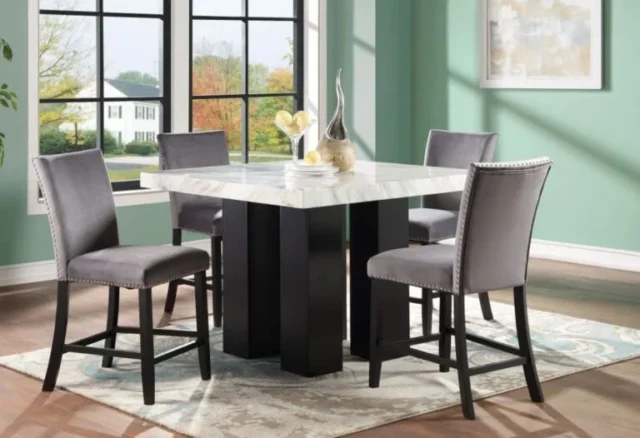 Camila 5PC Dining Set White Top