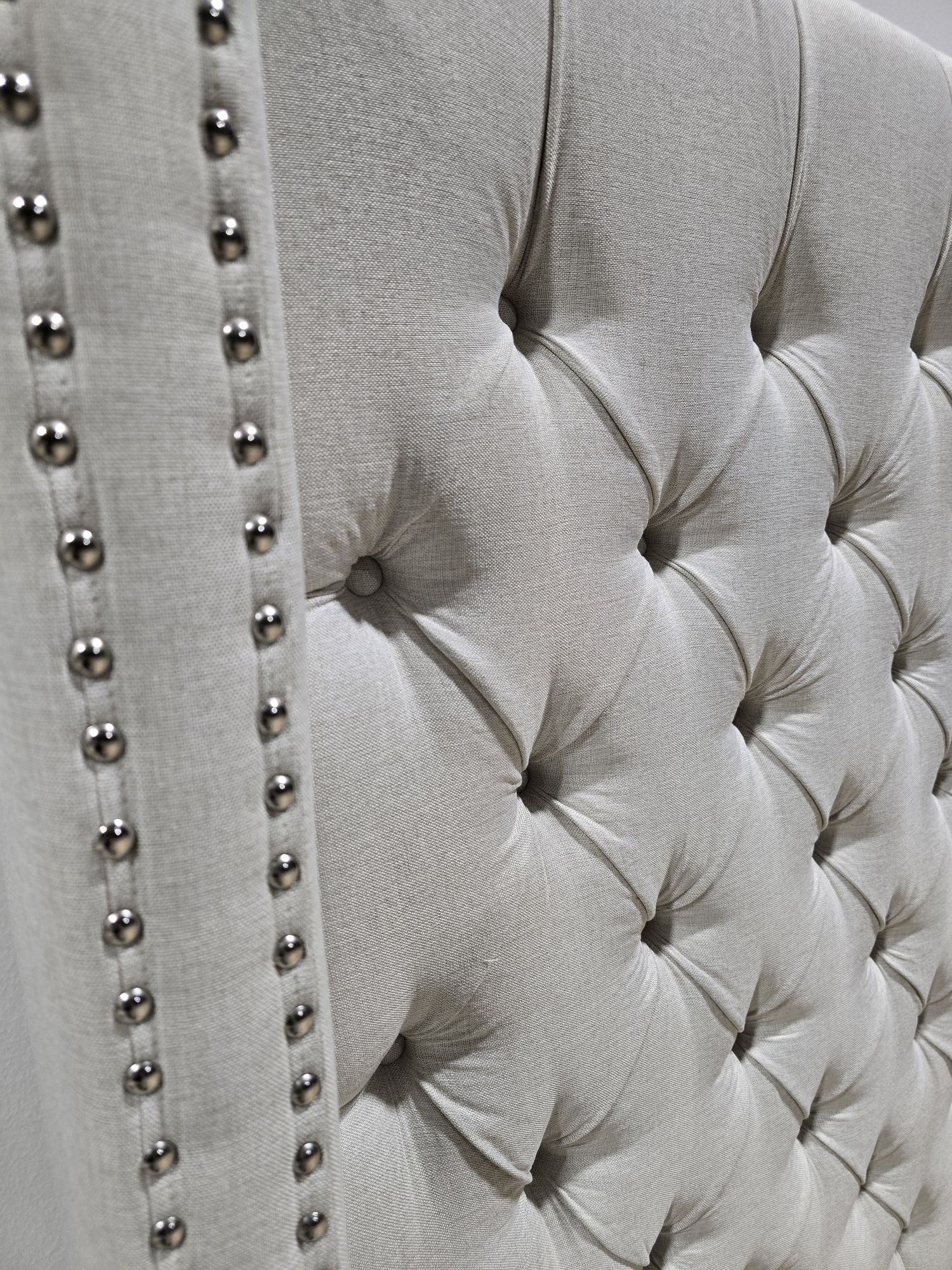 Hugh Linen Upholstered Platform Bed - Image 3