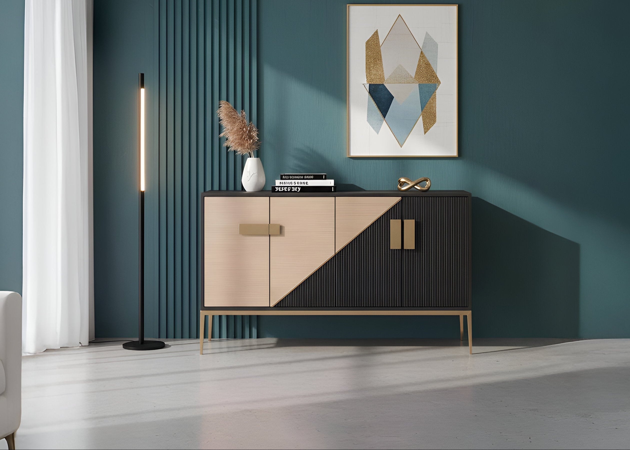 Divolia Sideboard (Grey Black) - Image 2
