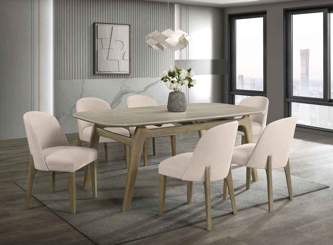 Adriana Brown/Beige 7-Piece Dining Room Set