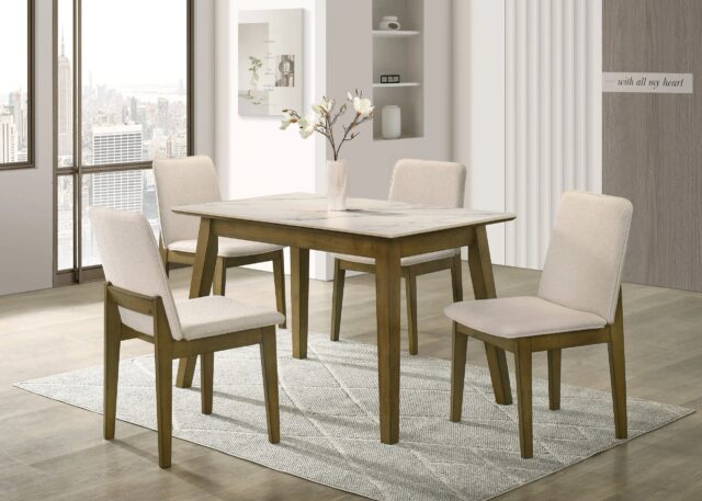 Alan Beige 5-Piece Dining Room Set