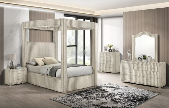 Atlam w/Henley Cream Bedroom Set