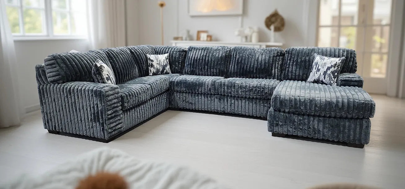 Austin Charcoal 3-Piece Right Arm Facing (RAF) Sectional