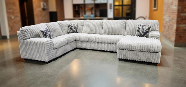 Austin Light Grey 3-Piece Right Arm Facing (RAF) Sectional