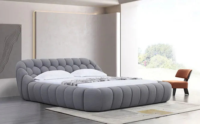 Bubbles Grey Queen Bed