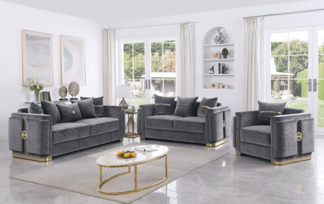 Capri Grey Living Room Set