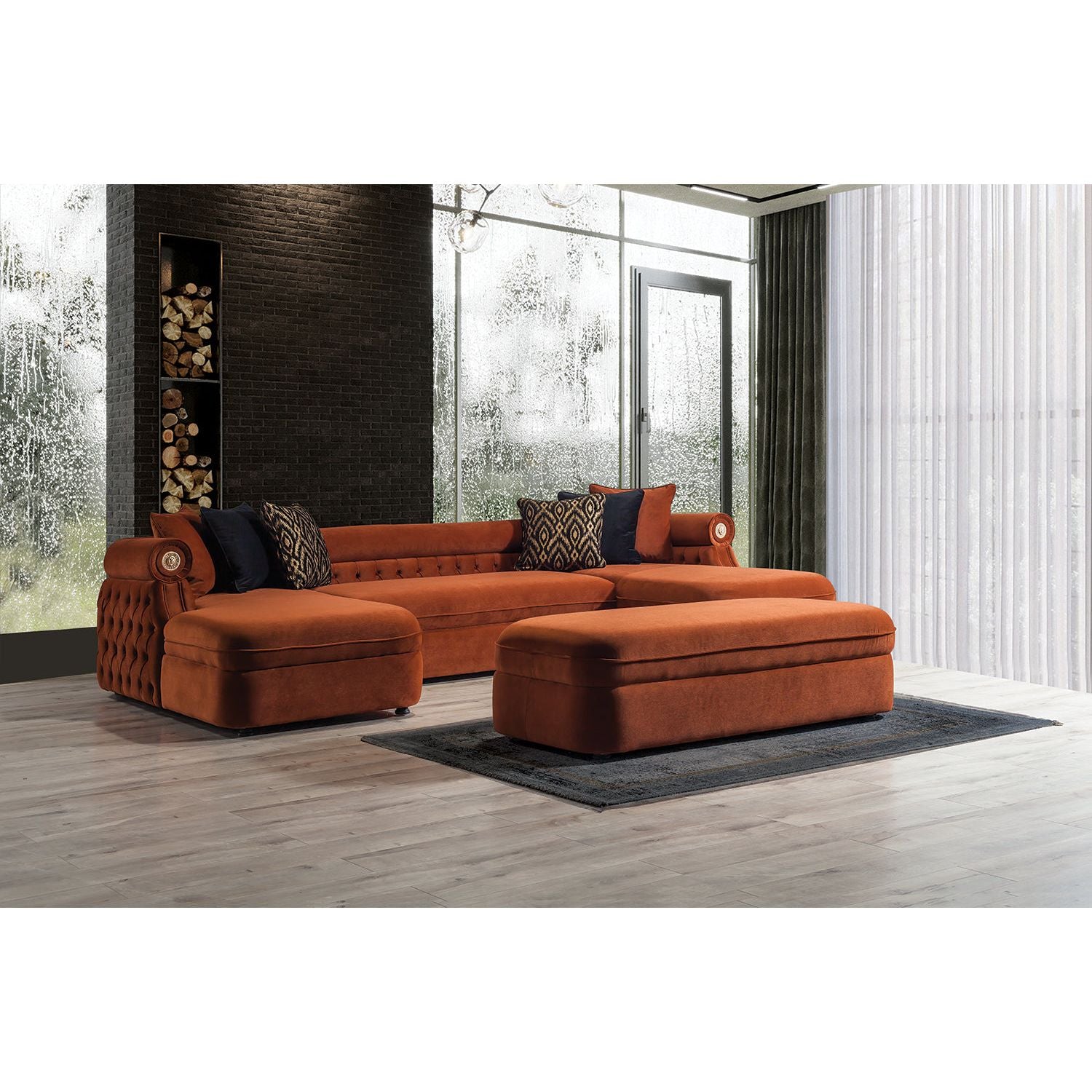 Brooklyn Sectional (Orange)