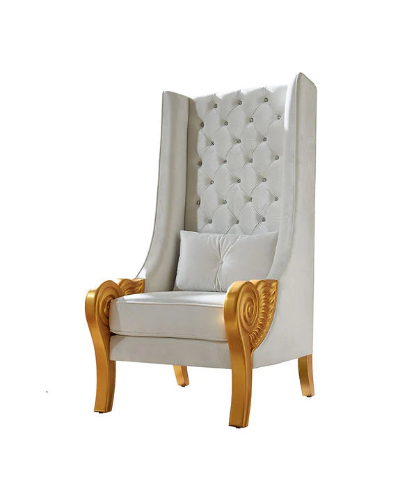 A-CH02 Throne 62.5" Tall (White) - Image 4