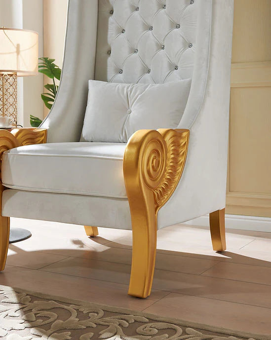 A-CH02 Throne 62.5" Tall (White) - Image 3