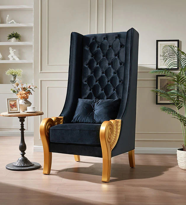 A-CH02 Throne 62.5" Tall (Black) - Image 2