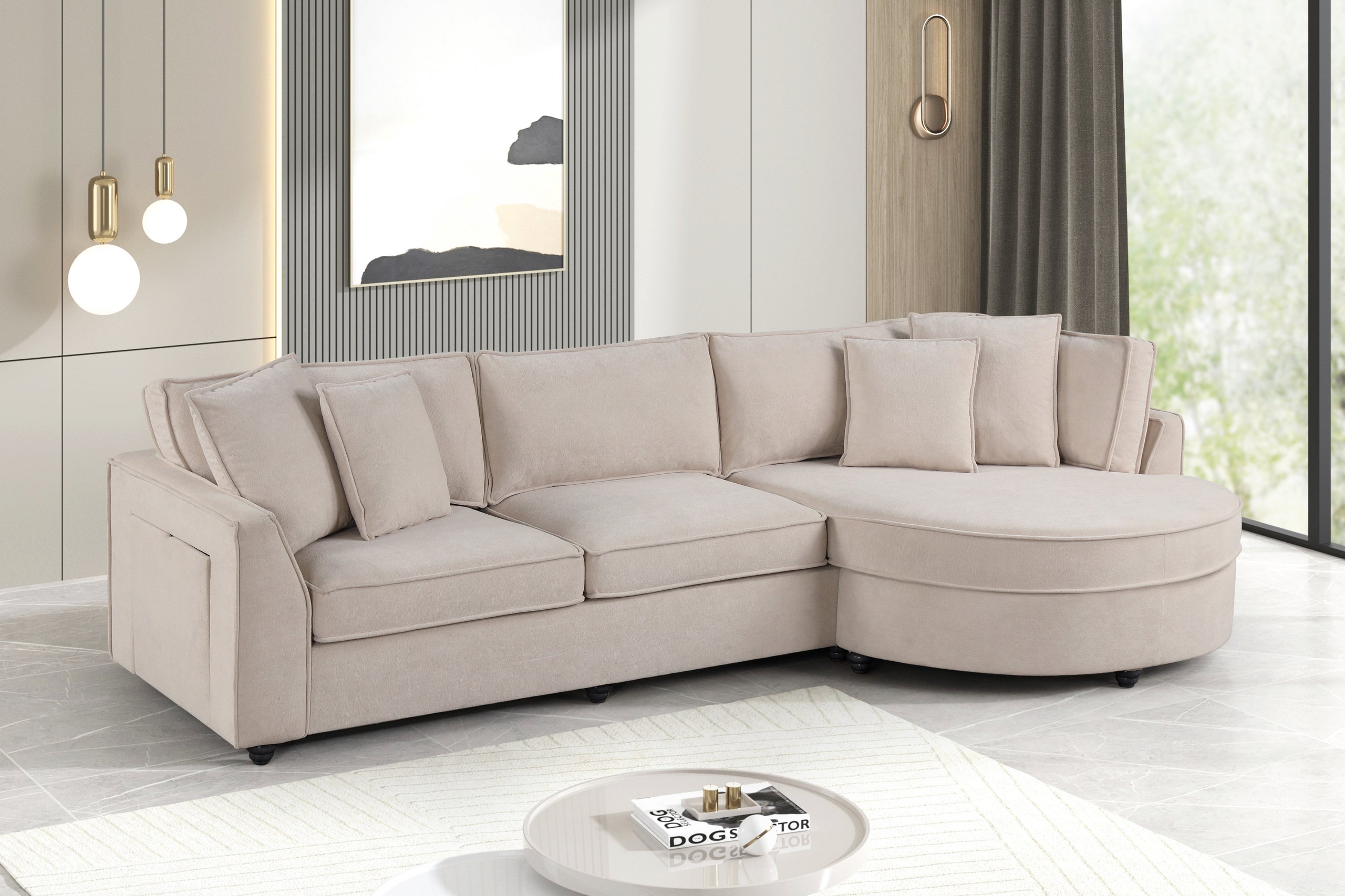 Elva Beige Sectional