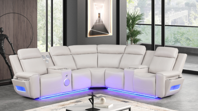 Galaxy Sand Power Reclining Sectional