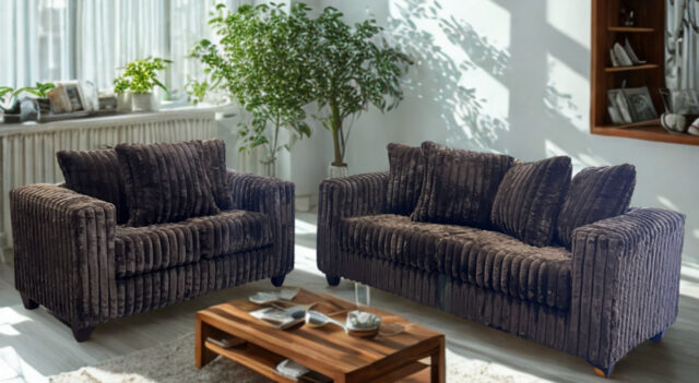 Gia Chocolate Sofa & Loveseat