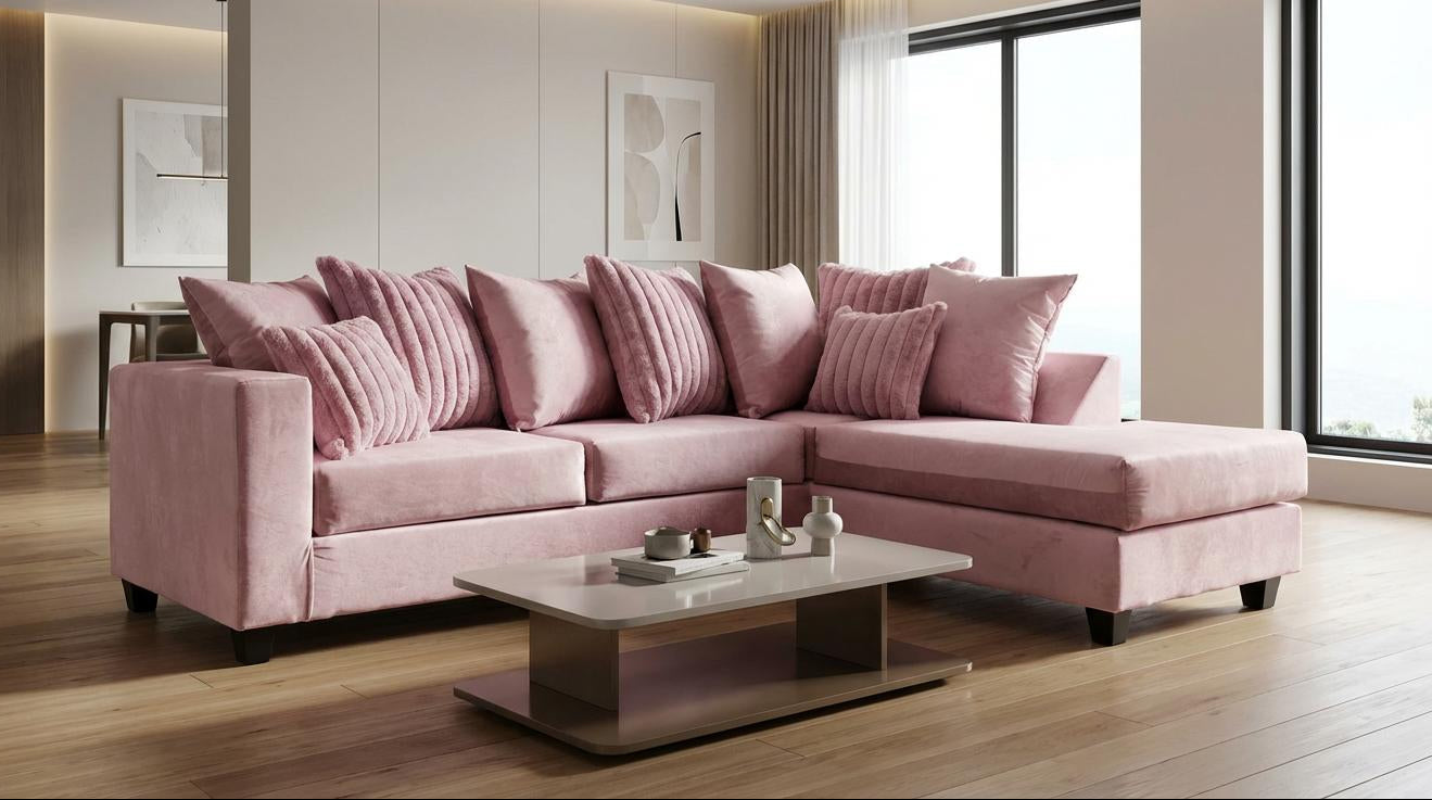 Kora Pink 2-Piece Right Arm Facing (RAF) Sectional