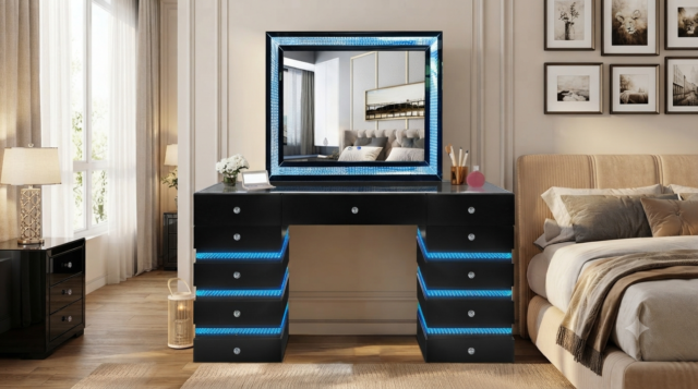 Lily Black Vanity Set