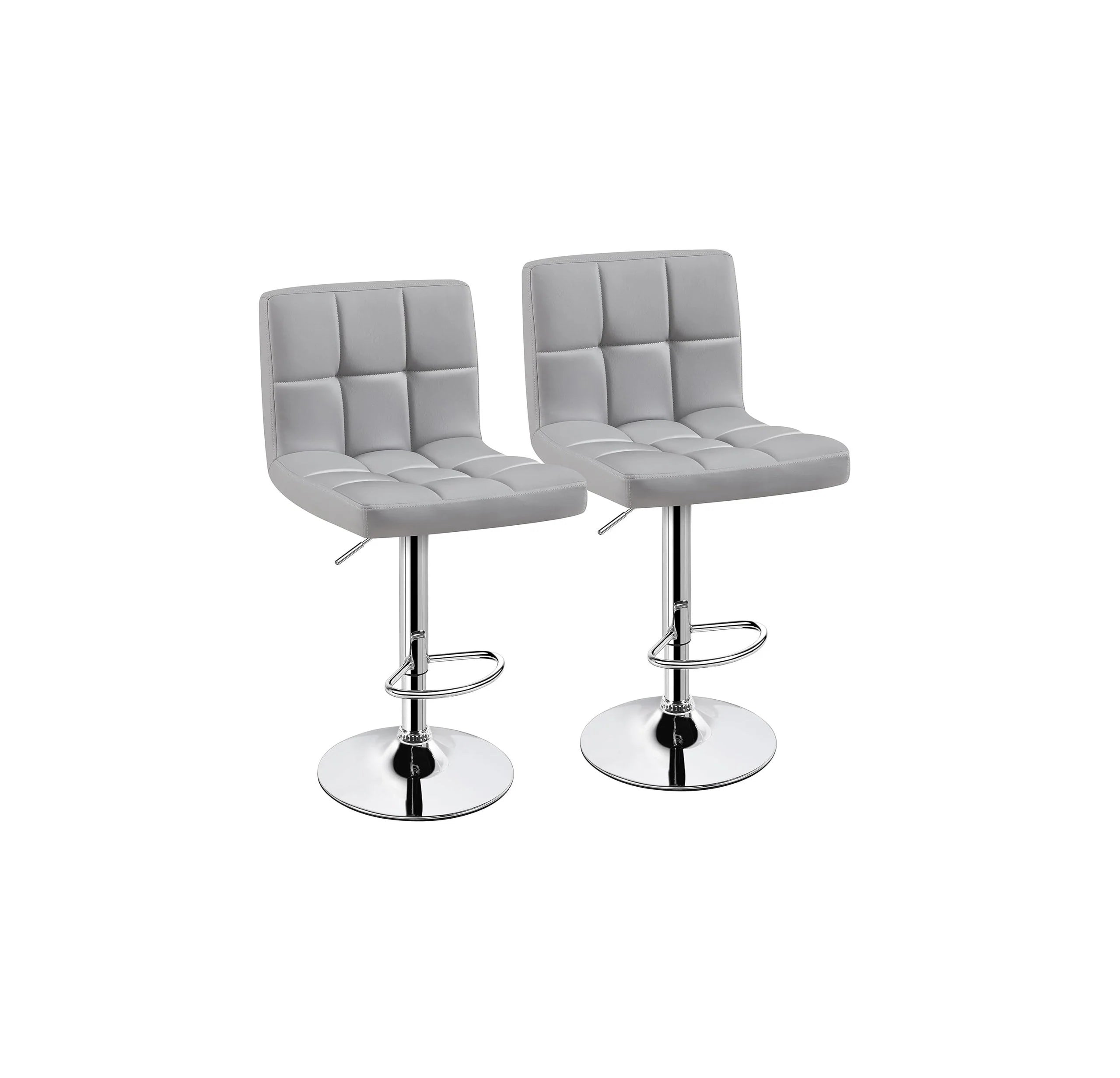 Loftline Gray Adjustable Barstool (Set of 2)