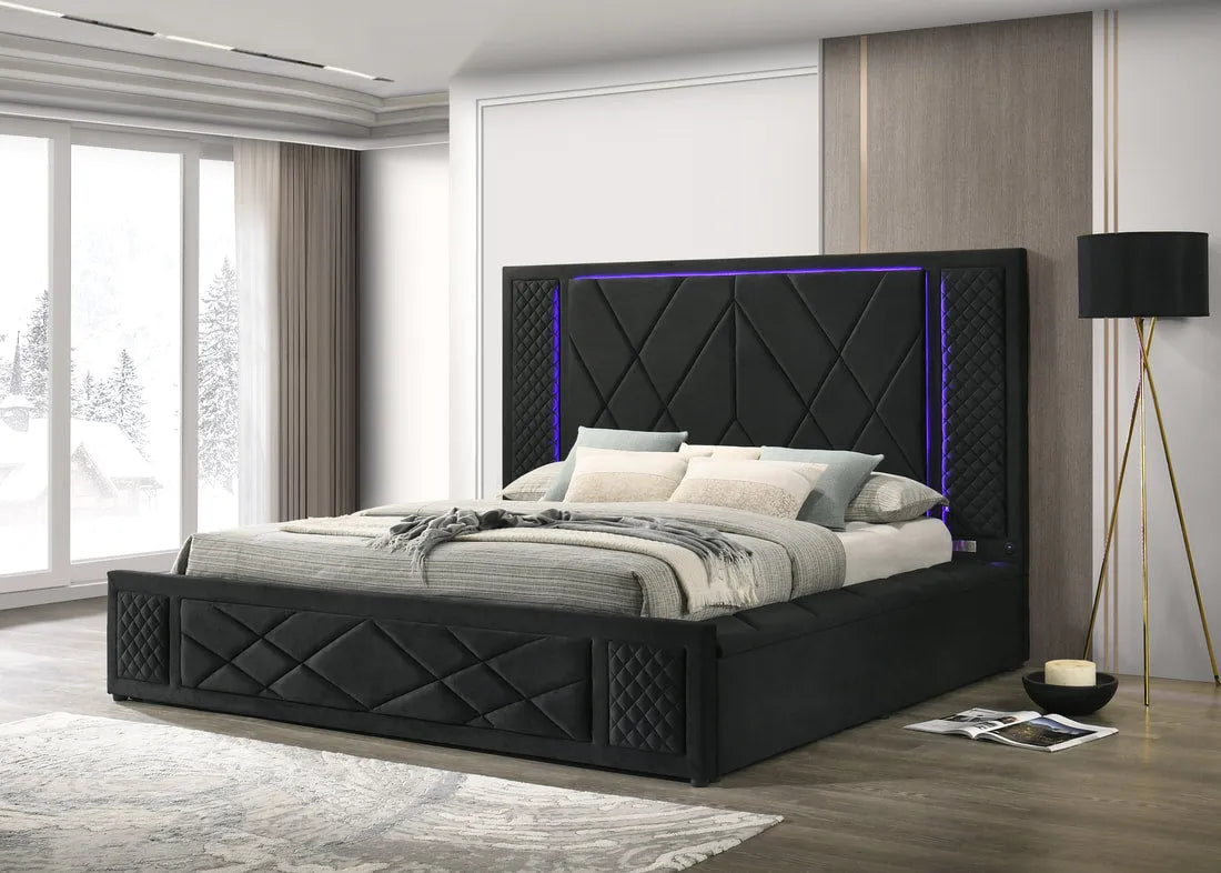 Lorenzo Black King Platform Bed