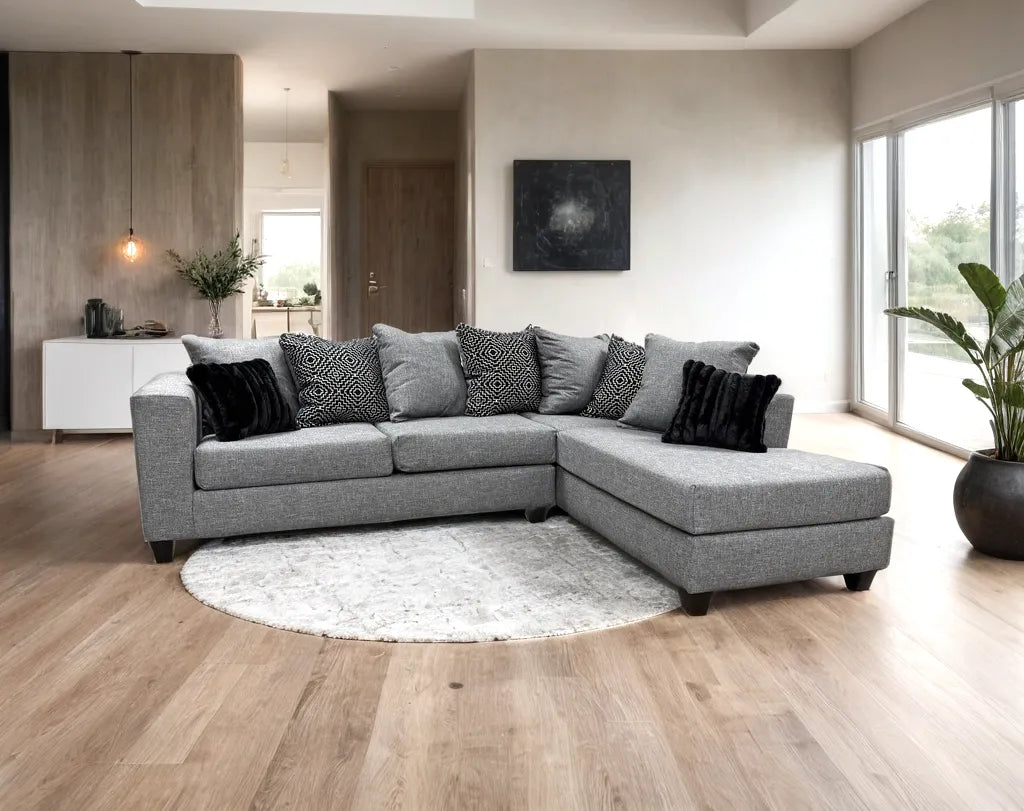 Lux Gunmetal Sectional