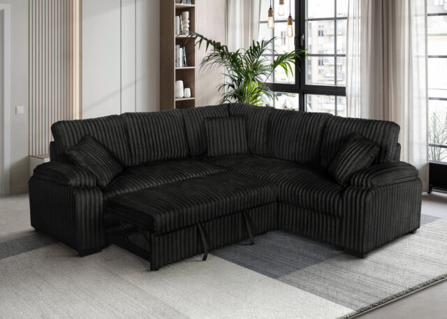 Neeha Black 3-Piece Sectional