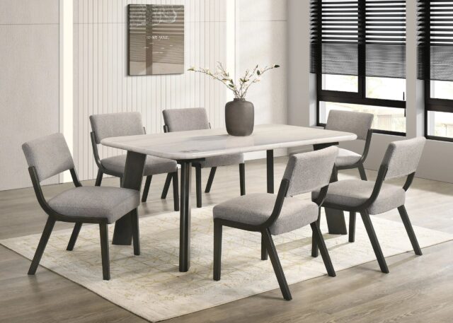 Parker Genuine Marble 7-Piece Dining Room Set