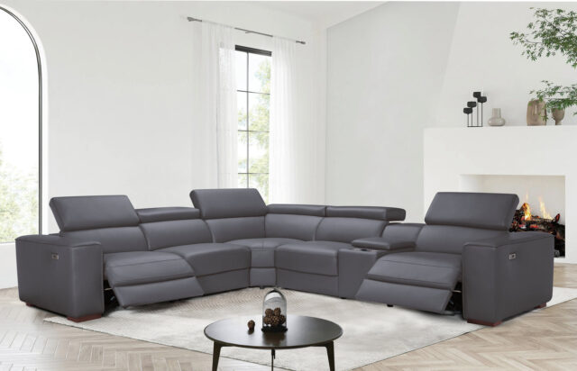 Picasso II Dark Grey 7-Piece 3 Power Reclining Sectional