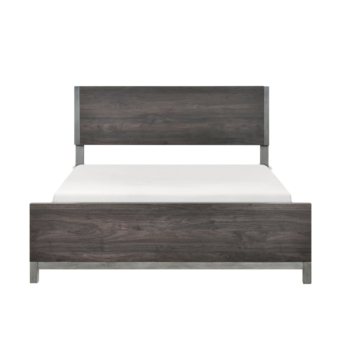 Zephyr Brownish Gray California King Panel Bed