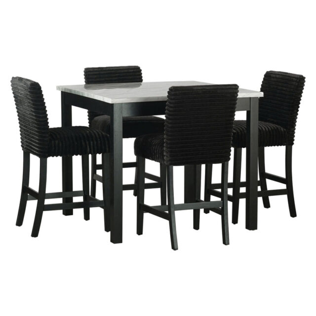 Dior Black 5-Piece Dining Room Set