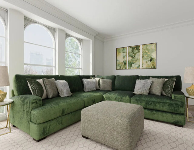 Corinthian Luscious Pine 3-Piece Sectional
