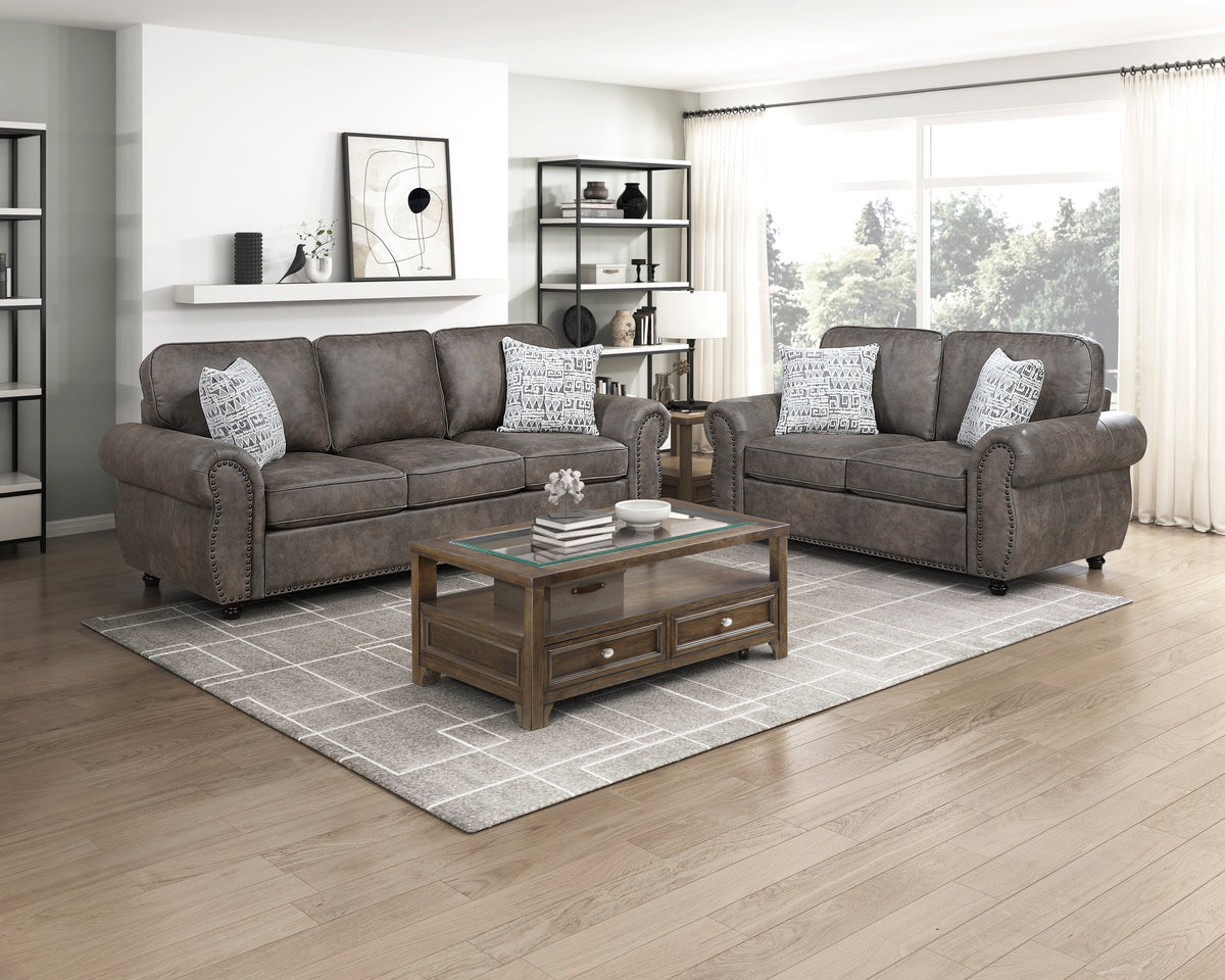 Pinnacle Pewter 2-Piece Living Room Set