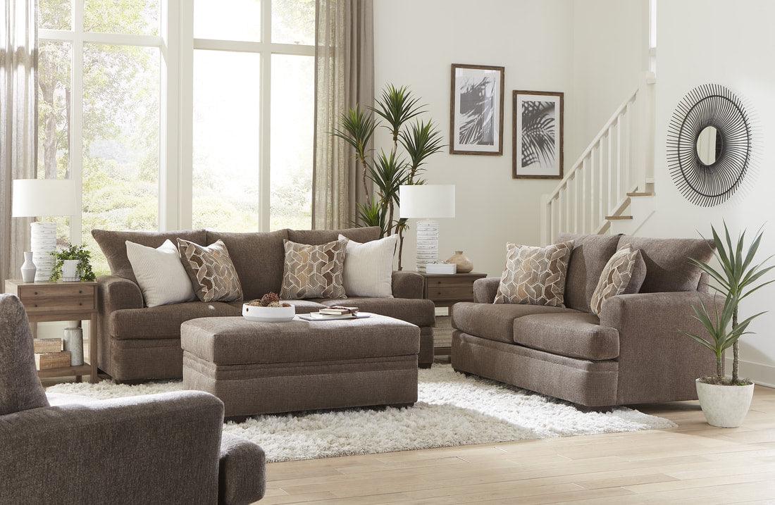 Grace Mocha Chenille Sofa & Loveseat