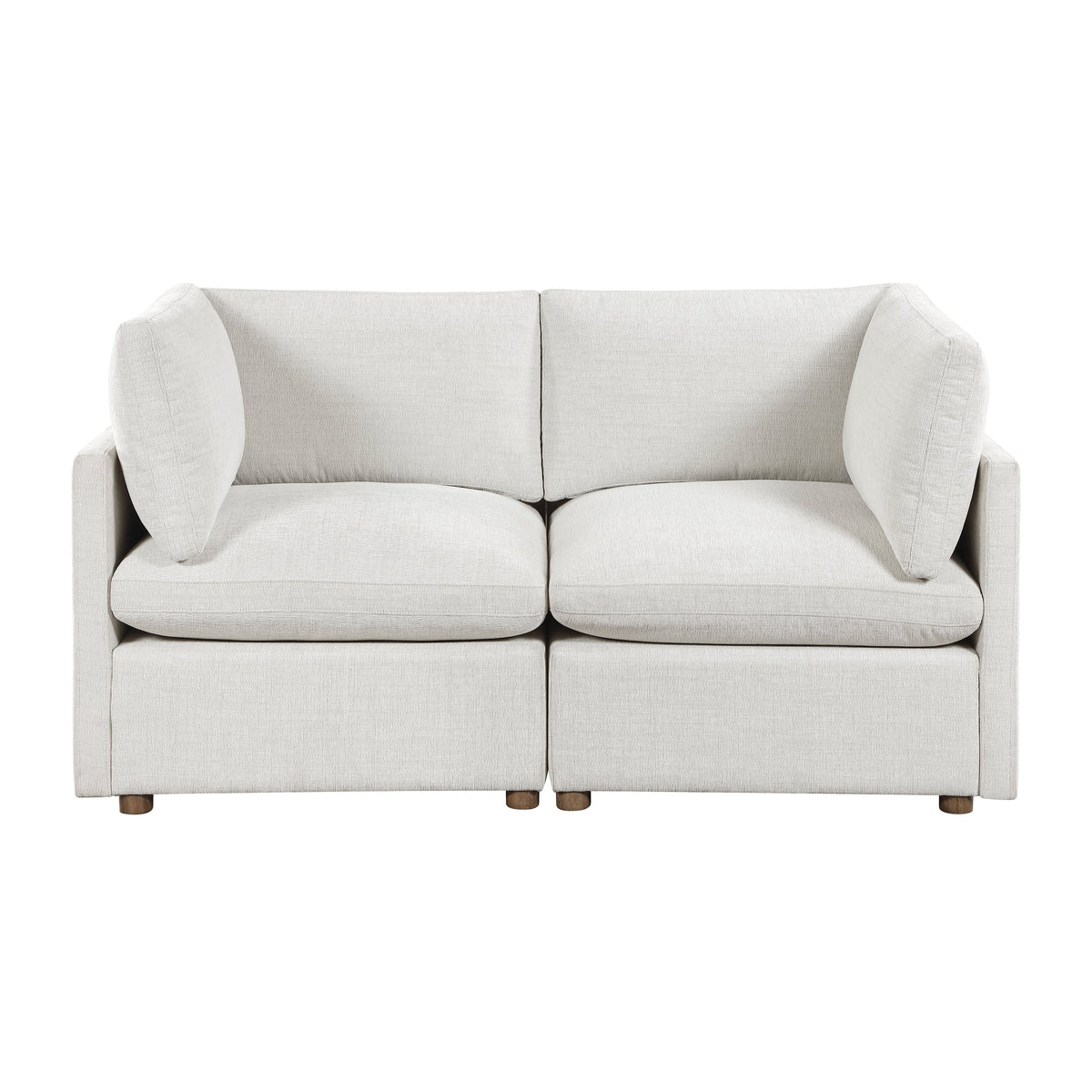 Annex Beige Chenille Loveseat