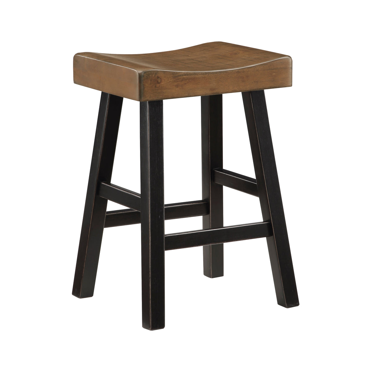 Caspian Black/Brown Counter Height Stool, Set of 2