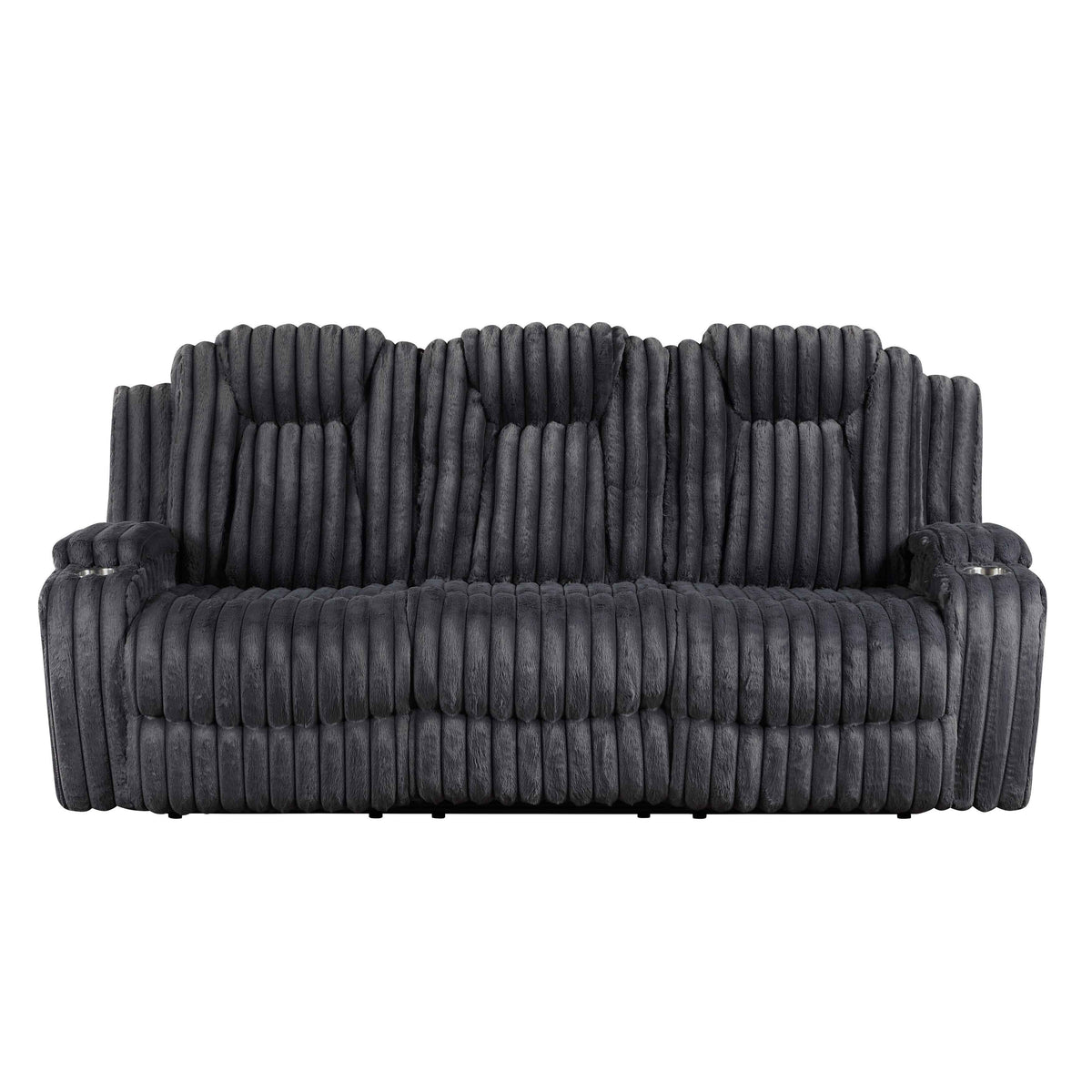 Phyllis Dark Gray Double Reclining Sofa