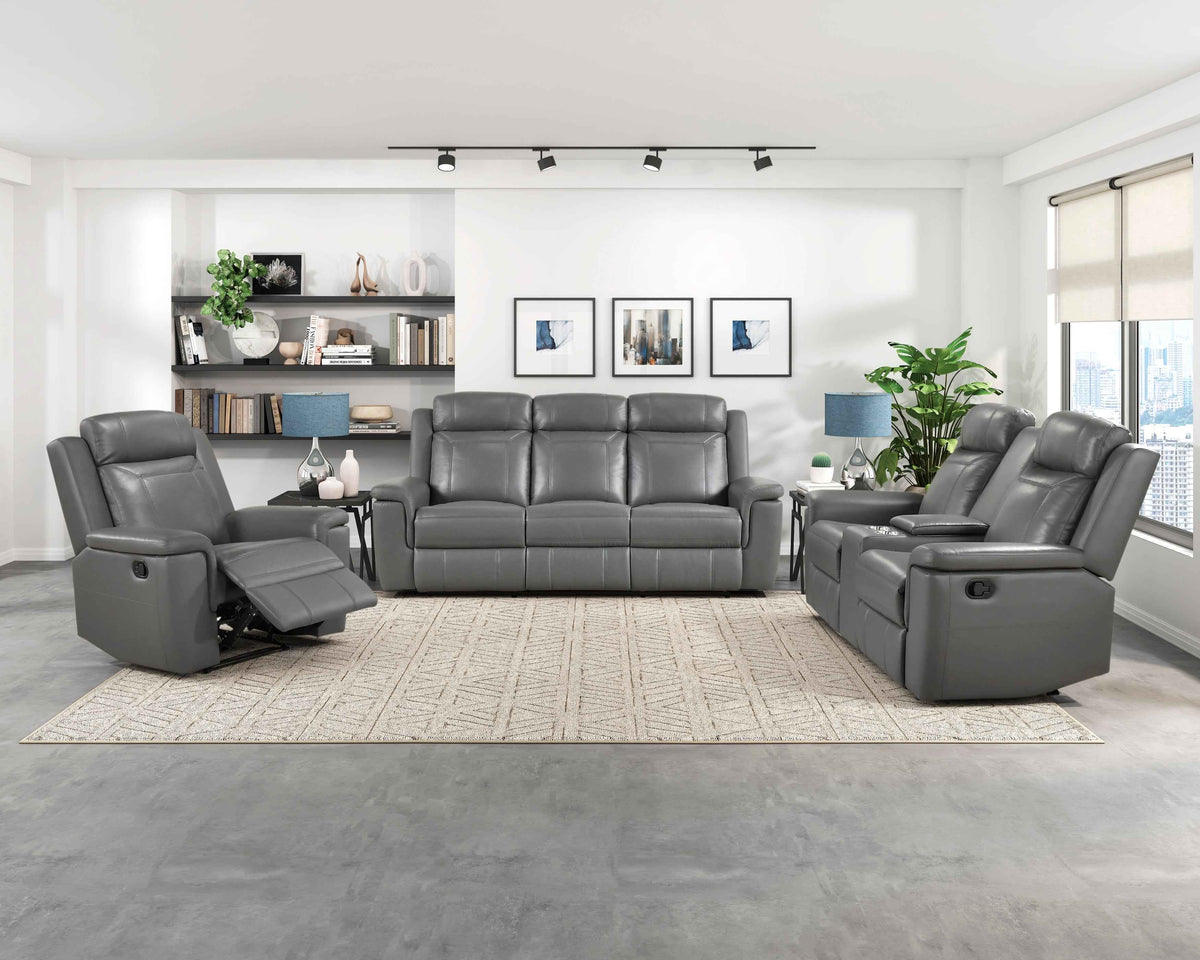 Nest Dark Gray 3-Piece Reclining Living Room Set