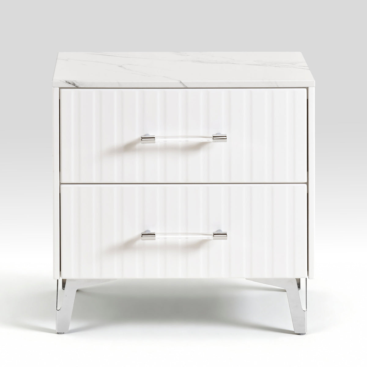Ripple White Night Stand