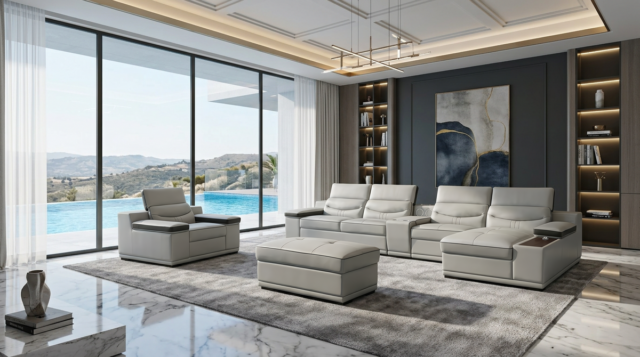 Arlet Grey RAF 4-Piece Sectional