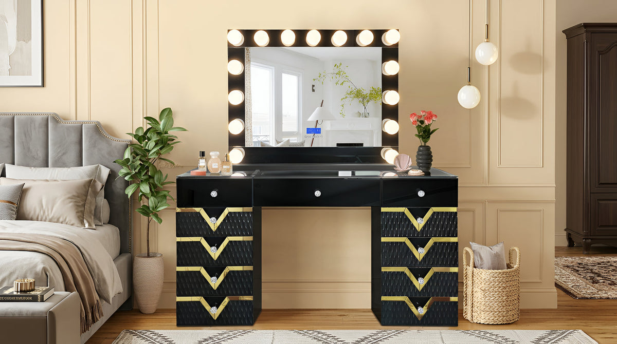 Rockstar Black Vanity Set