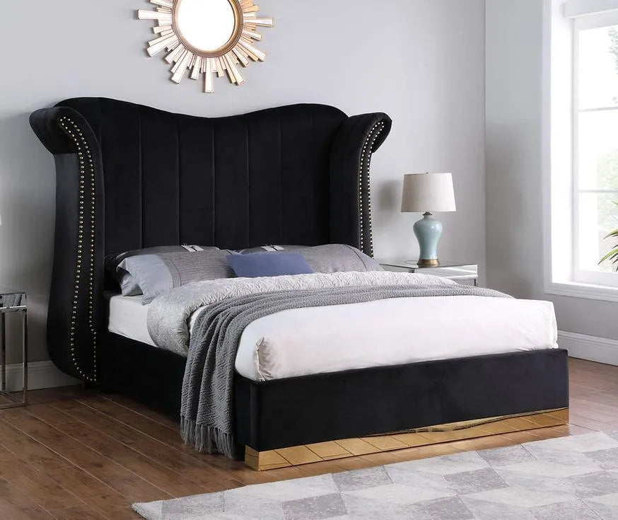 Luna Black 66"H King Platform Bed