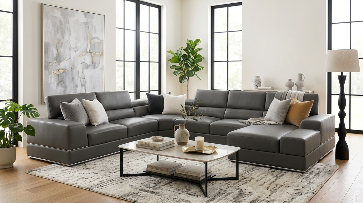 Nella Dark Grey 4-Piece Sectional