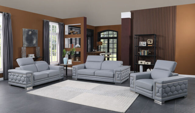 Favo Light Blue Living Room Set