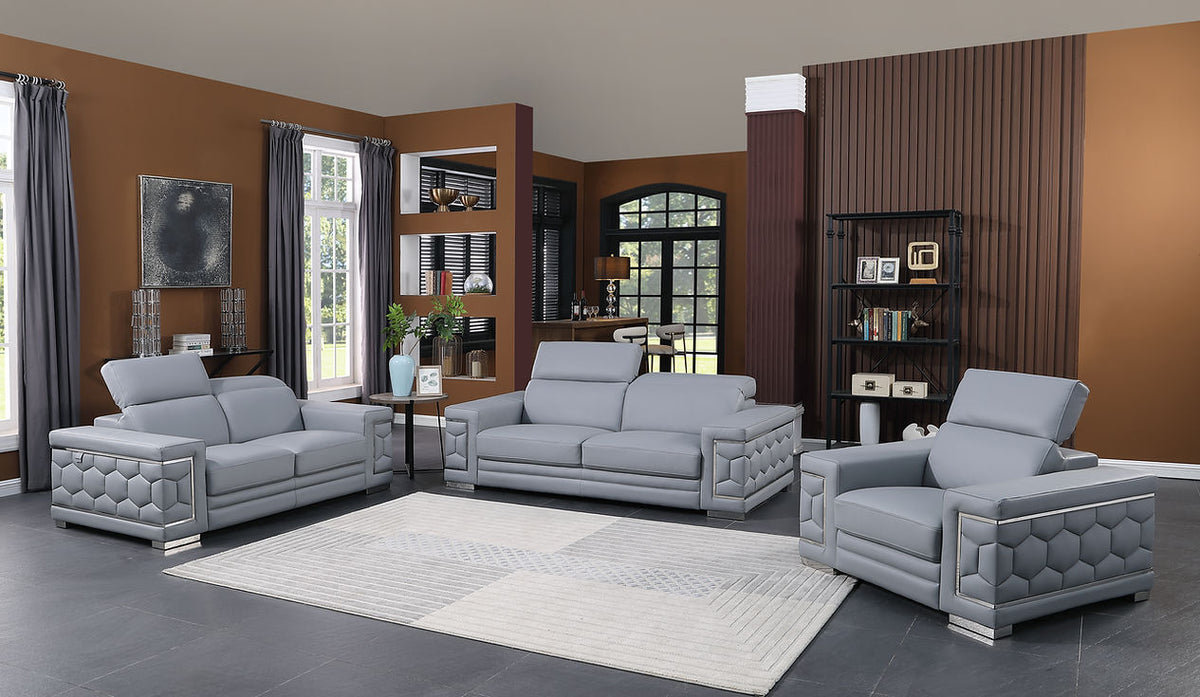 Favo Light Blue Living Room Set