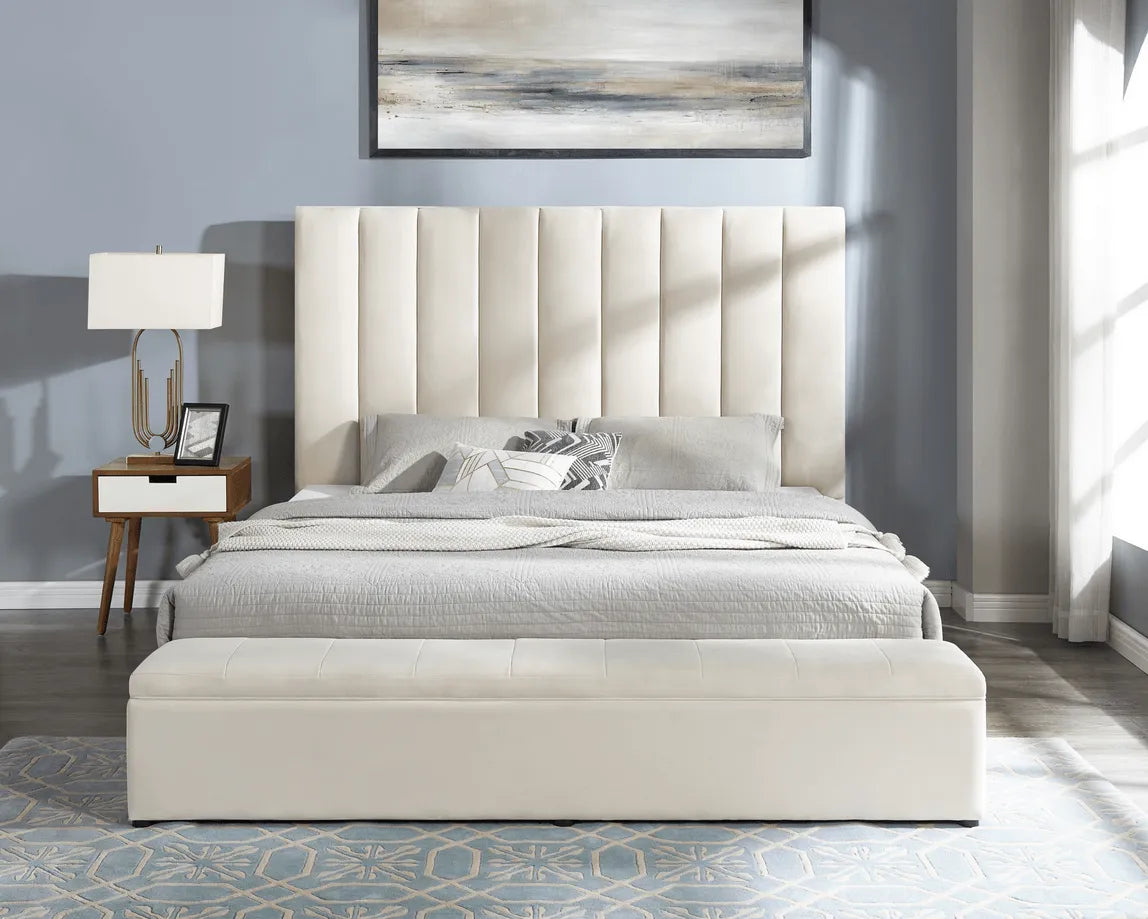 Valencia Beige Queen Platform Bed