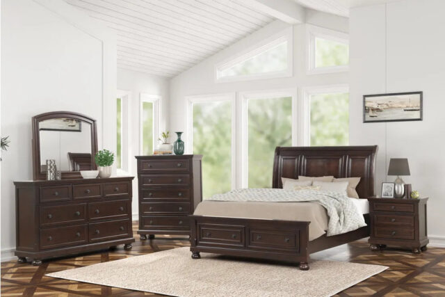 Magnolia Brown Platform Bedroom Set