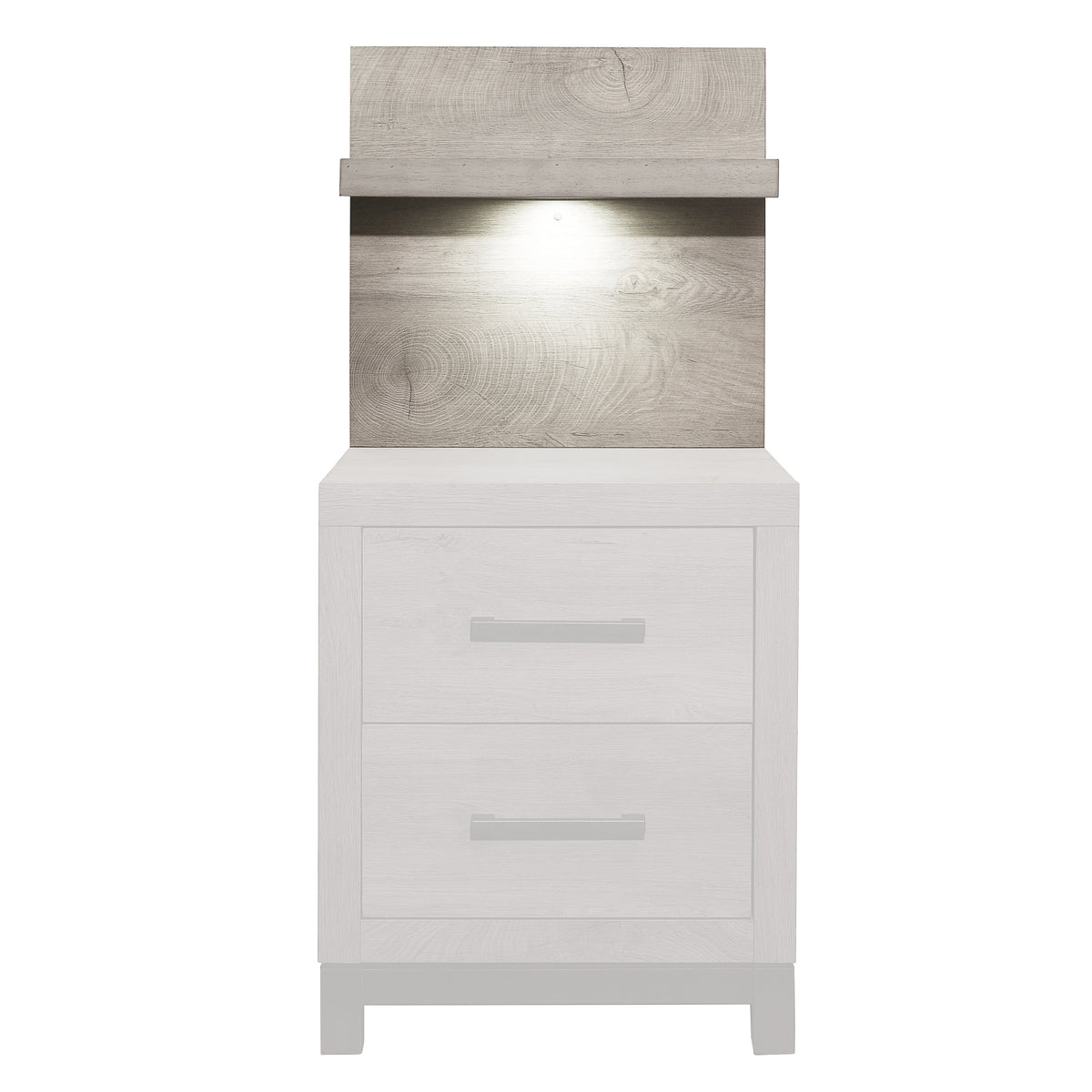 Zephyr Light Gray Wall Panel for Nightstand, 1-Piece