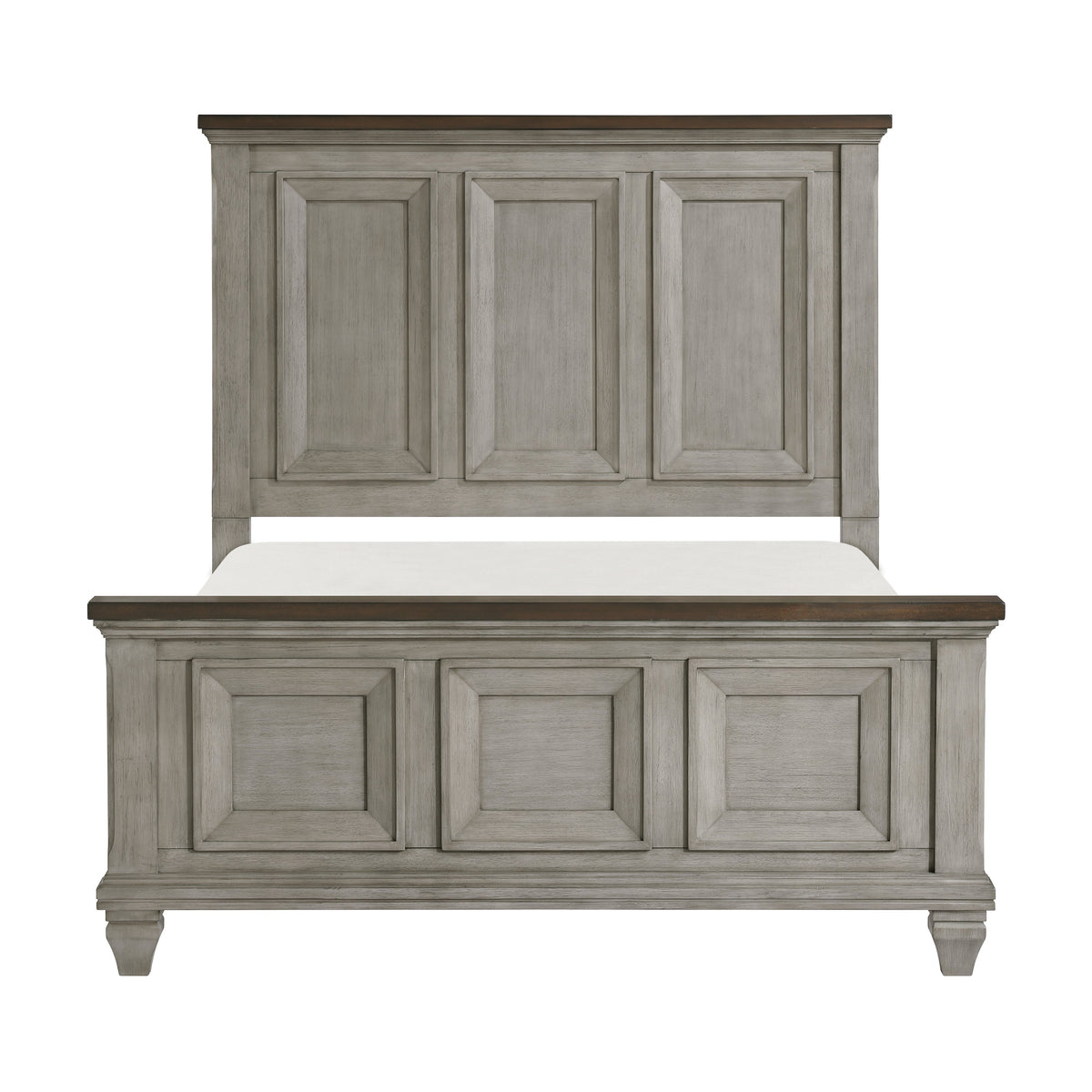 Renton Antique Gray/Brown California King Bed