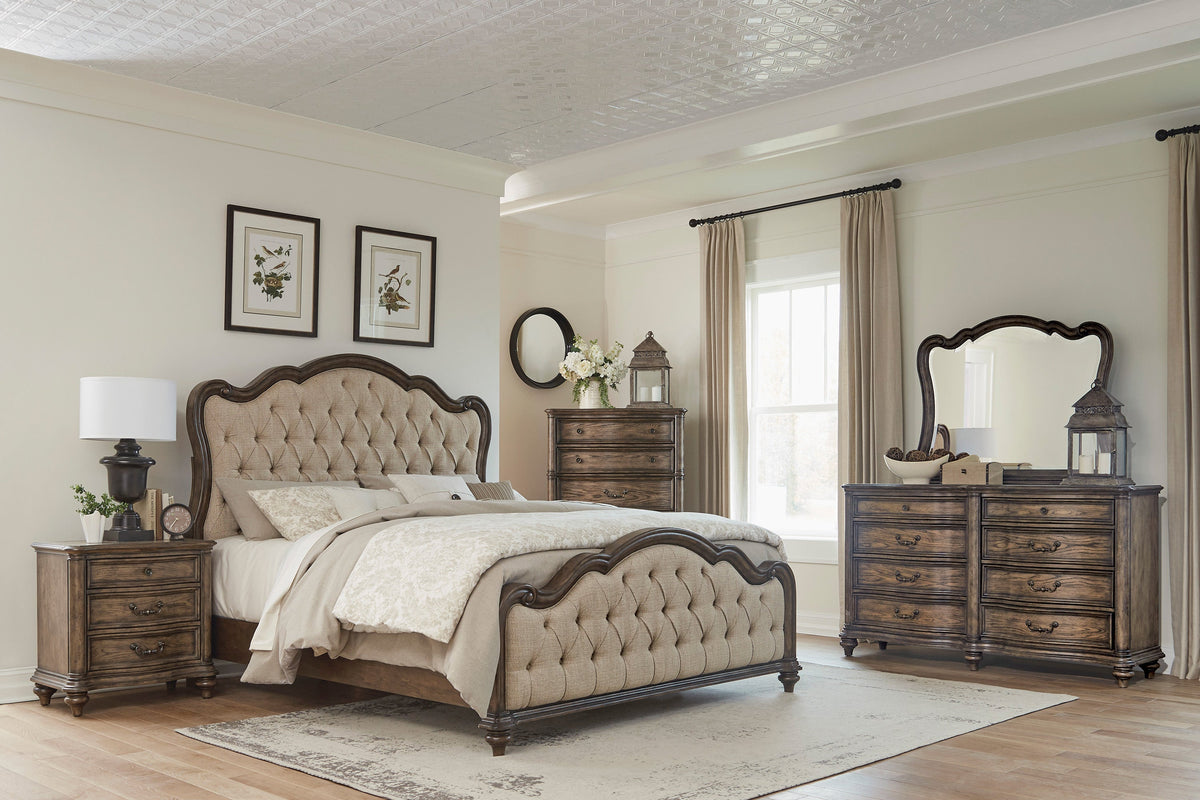 Heath Court Brown Oak California King Bed
